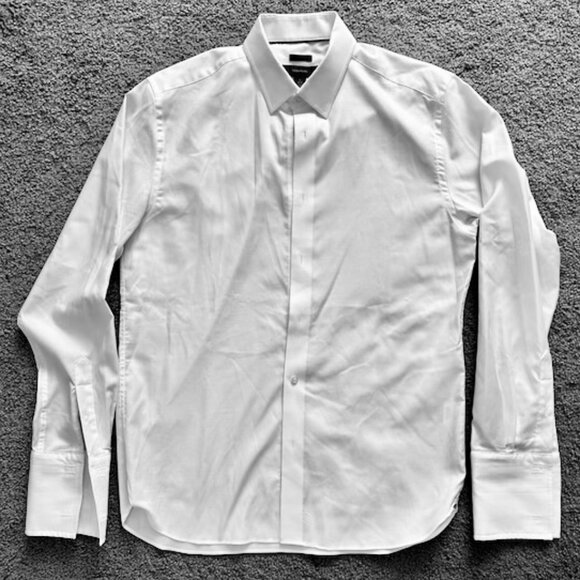 Vera Wang BLACK Label White Dress Shirt - Size 16, EU 34/35 sizing - EUC - Picture 1 of 5